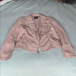 Express Faux Pink Leather Jacket